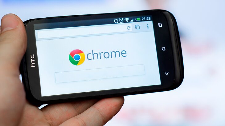 ������� ������������ � ������-���������� � ��������� Android ����� Chrome